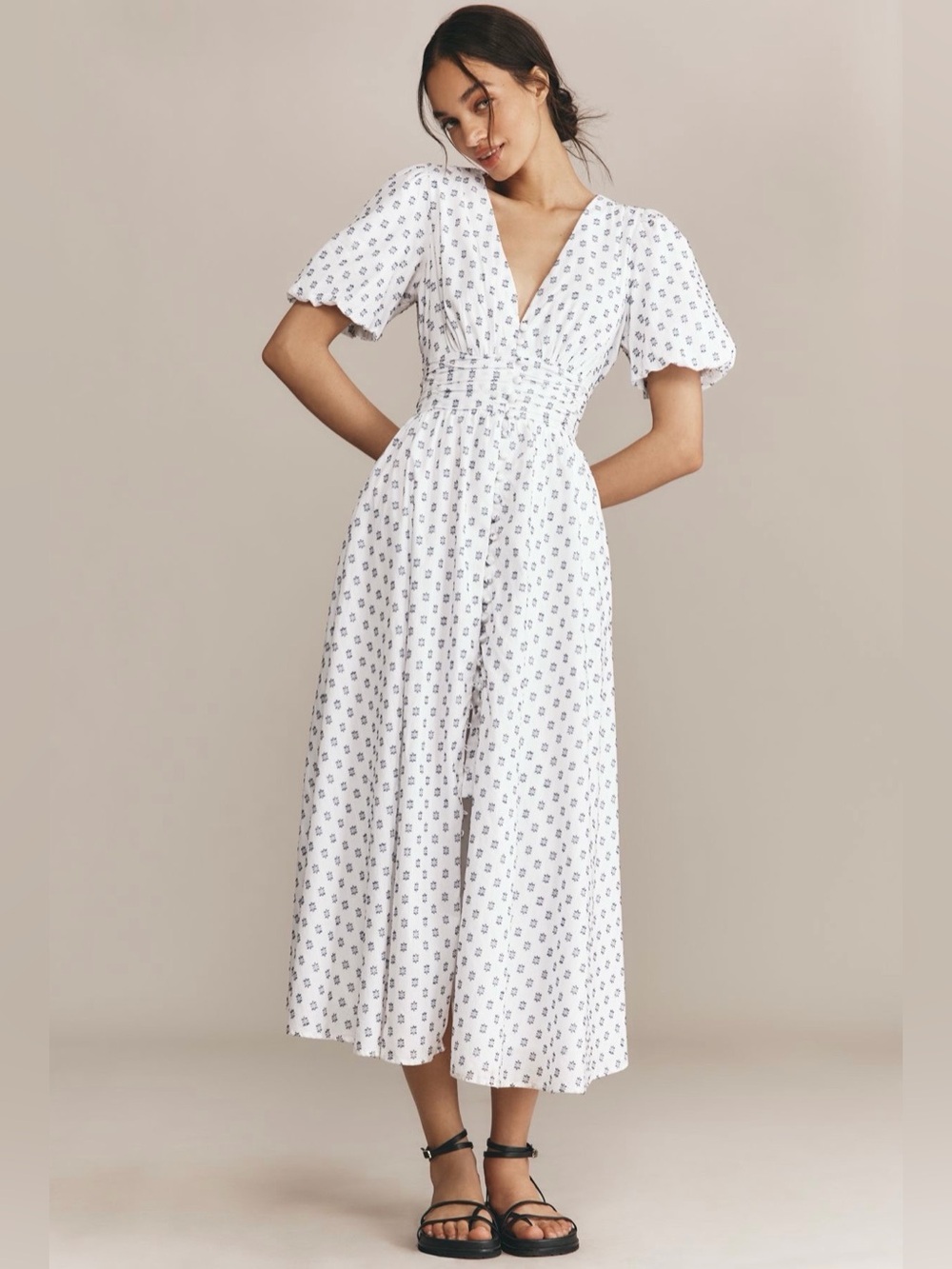 Anthropologie Katerina Button-Front Dress